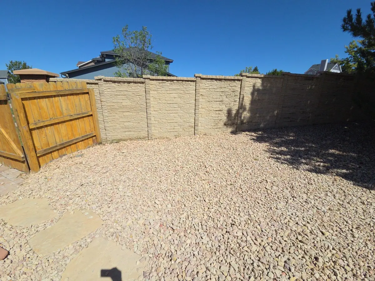 The same rock yard cleared with the pallets and bins gone